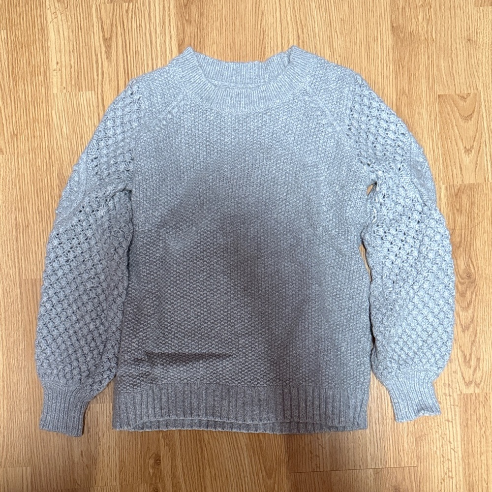 LOFT Heather Gray Textured Women's Sweater